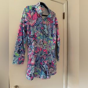 Lilly Pulitzer BNWT Skipper romper Fantasy Garden print size lg